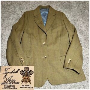 VINTAGE Turnbull & Asser Pure Wool Sport Coat - Made in England - 34R (Small)